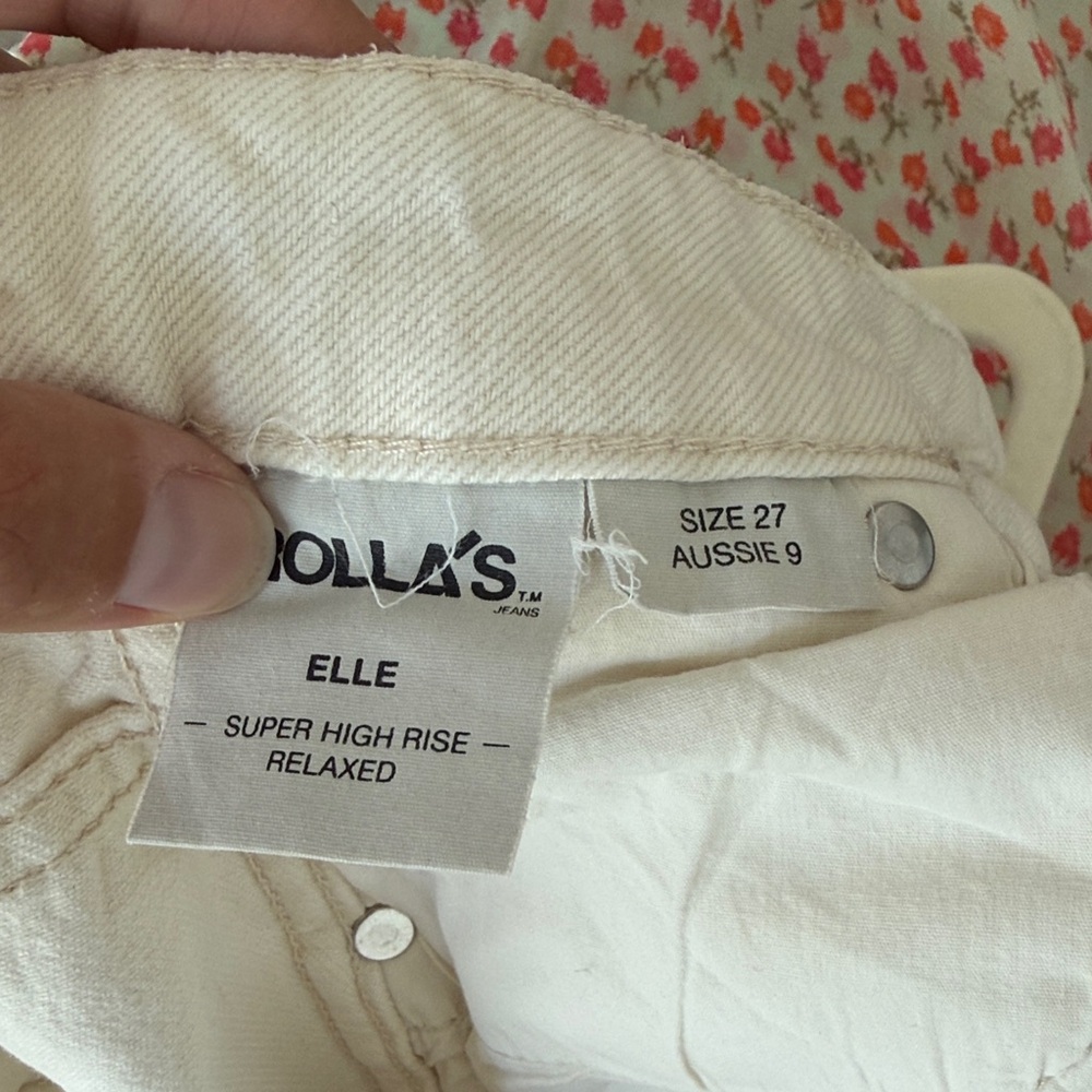 ROLLA'S Off-White Straight-Leg Jeans - Picture 3 of 3